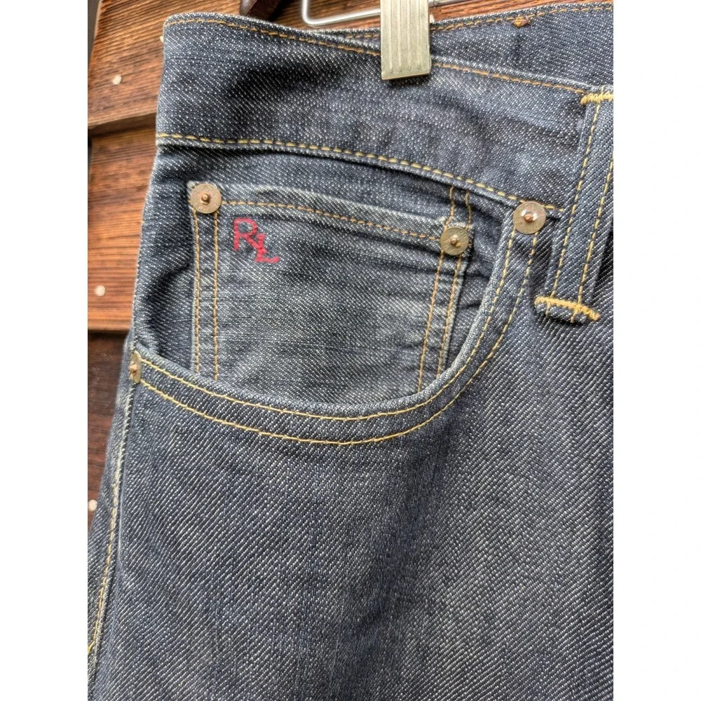 Polo Ralph Lauren Vintage DARK Slim Straight Denim Jeans 34W 34L Business Casual